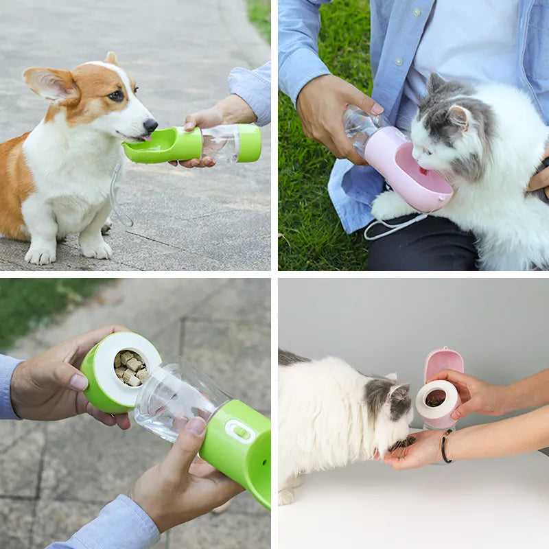 Portable Water Bottle Feeder Bowl